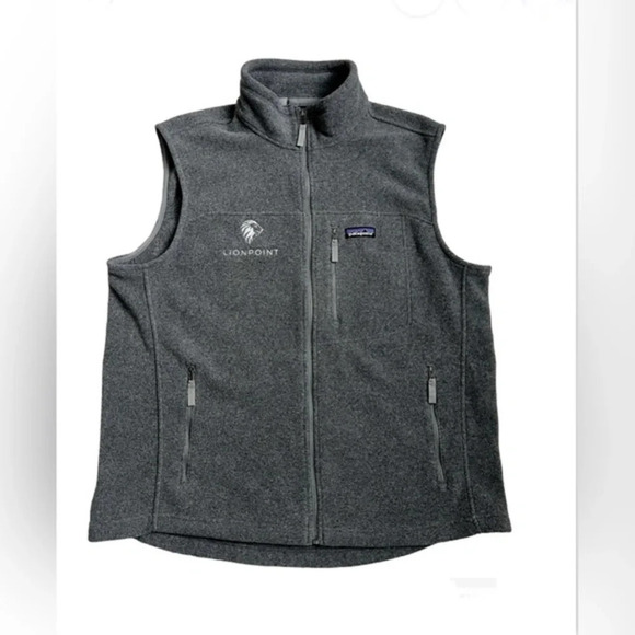 Patagonia Mens L Full Zip Better Sweater Vest Sleeveless Fleece Gray Pockets - Picture 1 of 8